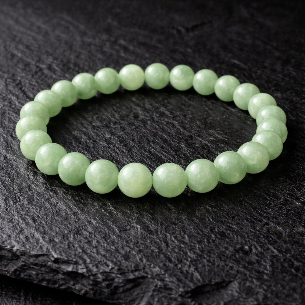 Burmese Jade Gemstone Bracelet 8MM Beads Stretch Crystal Jewelry - Picture 5 of 10